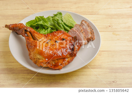 Christmas image roast chicken Christmas image roast chicken 135805642