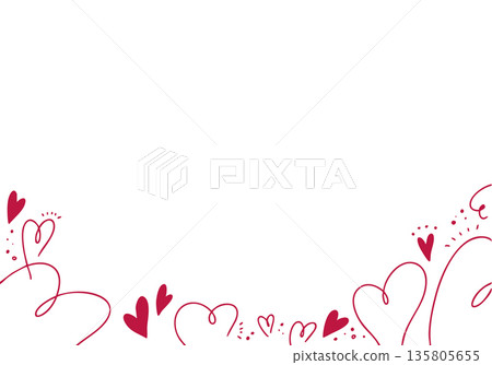 Red heart graphical frame 135805655