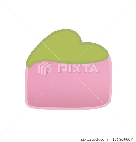 Heart-shaped strawberry chocolate illustration Heart-shaped strawberry chocolate illustration 135806607