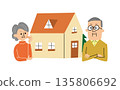 Senior couple worried about buying a house 135806692