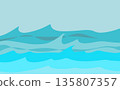 Seascape with rough waves 135807357