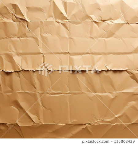 an AI Image Generator, Crumpled Brown Paper Texture Background For Design, 135808429