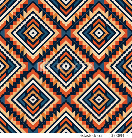 seamless pattern with geometric shapes. vector illustration seamless pattern with geometric shapes. vector illustration 135809434
