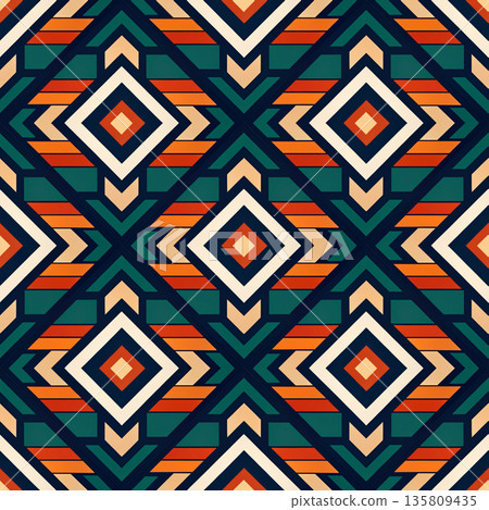 seamless pattern with geometric shapes. vector illustration 135809435