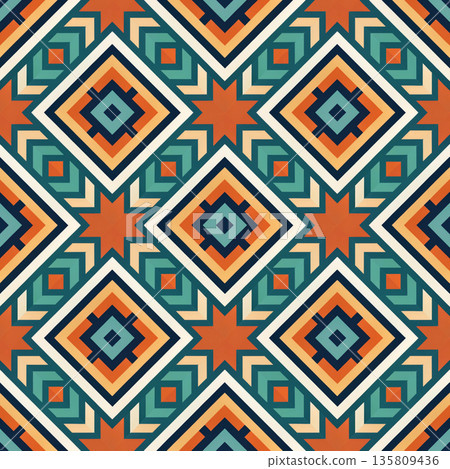 seamless pattern with geometric shapes. vector illustration seamless pattern with geometric shapes. vector illustration 135809436