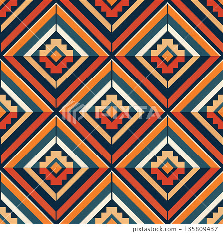 seamless pattern with geometric shapes. vector illustration seamless pattern with geometric shapes. vector illustration 135809437