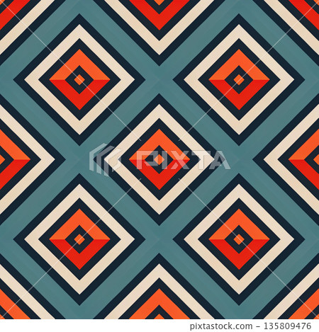 seamless pattern with geometric shapes. vector illustration 135809476