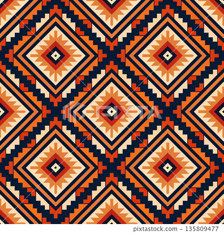 seamless pattern with geometric shapes. vector illustration 135809477