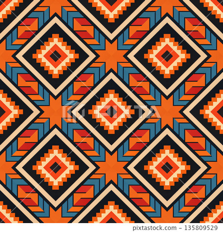 seamless pattern with geometric shapes. vector illustration seamless pattern with geometric shapes. vector illustration 135809529