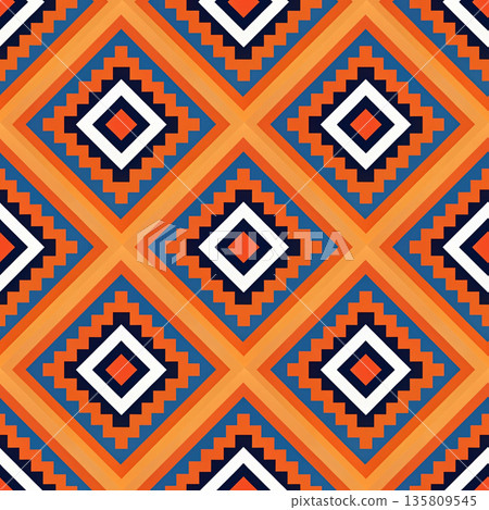 seamless pattern with geometric shapes. vector illustration 135809545