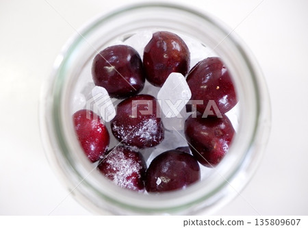 American cherries and rock sugar American cherries and rock sugar 135809607