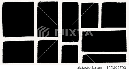 Rough Black Rectangle Frames with Imperfect Edges Rough Black Rectangle Frames with Imperfect Edges 135809700