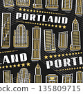Vector Portland Seamless Pattern 135809715