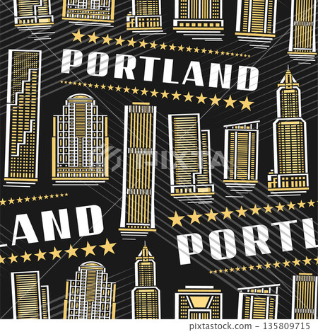 Vector Portland Seamless Pattern 135809715