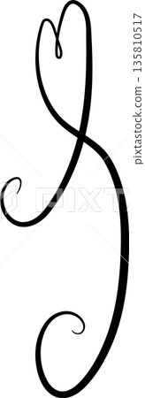 Heart continuous line drawing. Decorative design Heart continuous line drawing. Decorative design 135810517