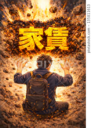 College students struggling with rent burden 135811613