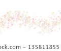 水彩櫻花背景 135811855