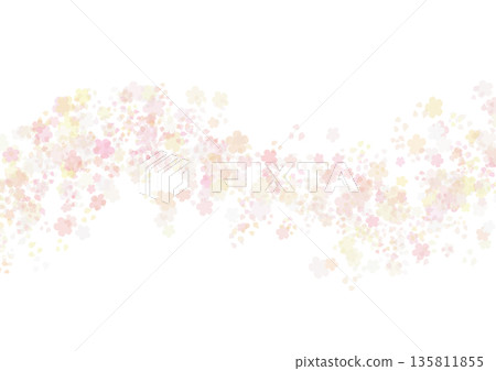 水彩櫻花背景 135811855