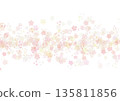 水彩櫻花背景 135811856