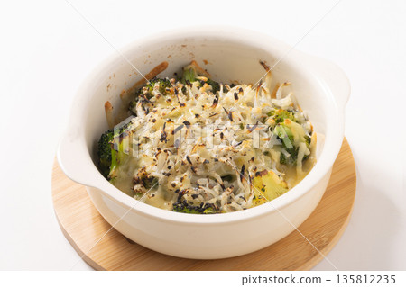 Broccoli, cheese, and whitebait grilled Broccoli, cheese, and whitebait grilled 135812235