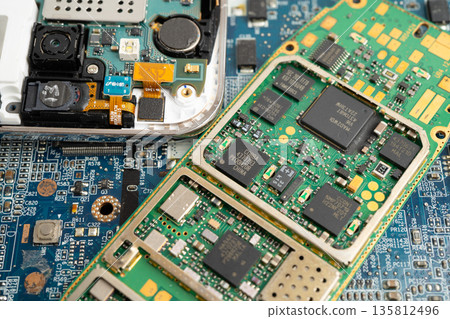 Repairing and upgrade circuit mainboard of notebook, electronic, computer hardware and technology. 135812496