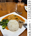 Thai curry rice and drinks 135812839