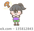 Illustration of a girl wondering 135812843