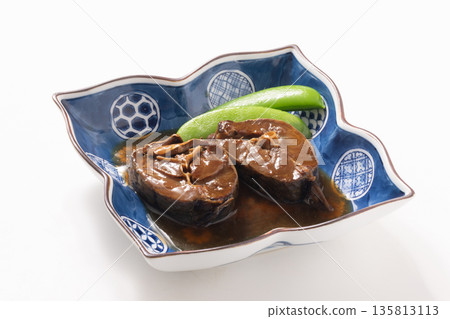 Walleye pollack simmered in sweet and sour soy sauce Walleye pollack simmered in sweet and sour soy sauce 135813113