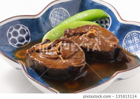 Walleye pollack simmered in sweet and sour soy sauce Walleye pollack simmered in sweet and sour soy sauce 135813114