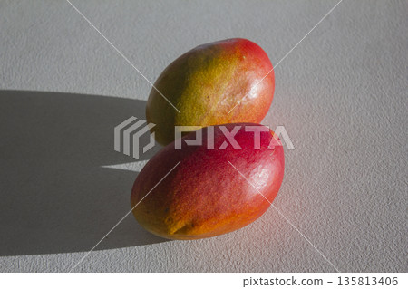 This is a red ripening apple mango. This is a red ripening apple mango. 135813406
