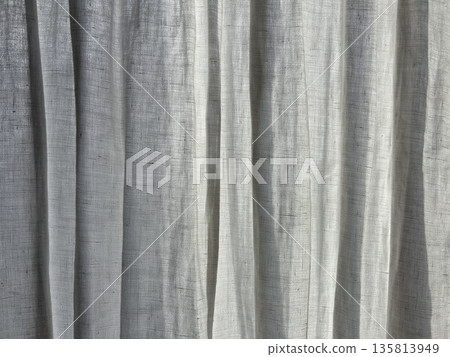 Linen curtains that let the morning sun shine through Linen curtains that let the morning sun shine through 135813949