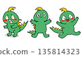 Chupacabra character set illustration expressing emotions in different poses 135814323