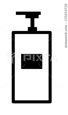 Simple cosmetic bottle icon 135814720