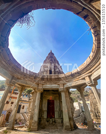 Small Hindu temple in Joipur, Jagat Shiromani Temple, home of Lord Krishna. Jaipur India 135815510