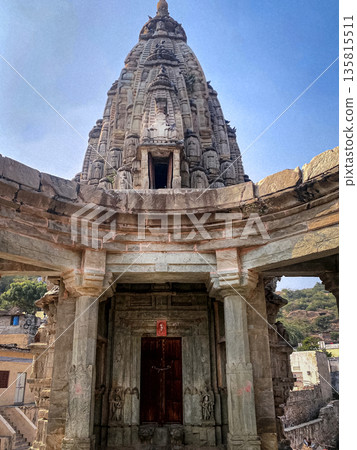 Small Hindu temple in Joipur, Jagat Shiromani Temple, home of Lord Krishna. Jaipur India 135815511