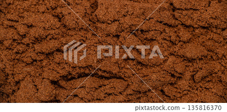 Cocoa powder texture background close up Cocoa powder texture background close up 135816370
