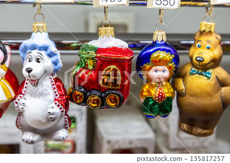 Decorative glass Christmas tree decorations 135817257