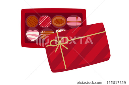 情人節心型禮物，盒裝巧克力禮盒，內含糖果巧克力 135817839