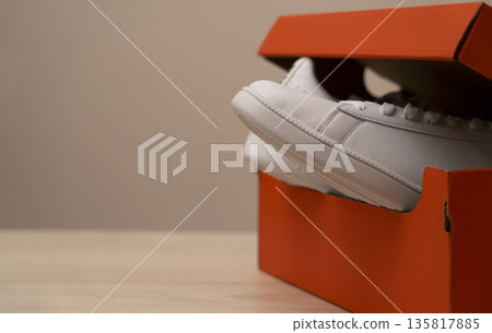 Shoe rack on a table or floor 135817885