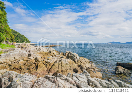 從蒲郡市（愛知縣）眺望三河灣 135818421