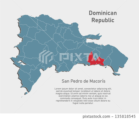 Map of Dominican Republic - San Pedro de Macoris 135818545