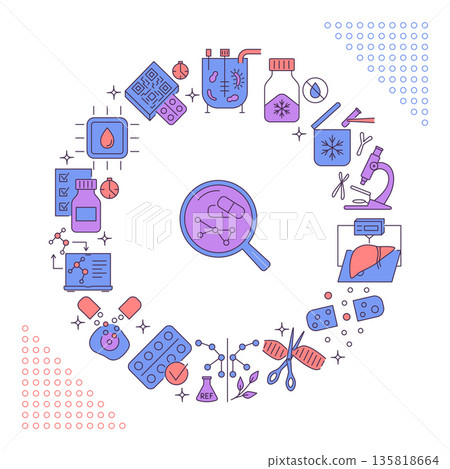 Medical and bio technologies poster 135818664