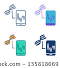 DNA-based biosensor icon set 135818669