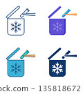 Cryogenic storage icon set 135818672