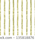 Pale green watercolor seamless stripes hand painted on white. Seamless striped minimal pattern khaki tones. Abstract soft color repeat background for fabric design or wallpaper. Line art pattern. 135818876