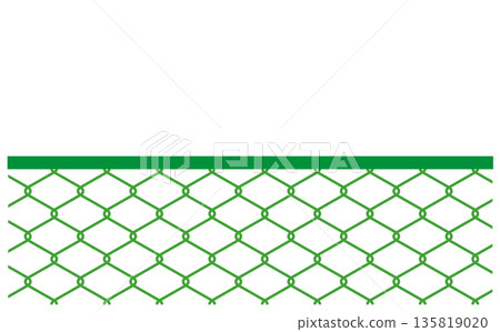 Green chainlink fence background 135819020