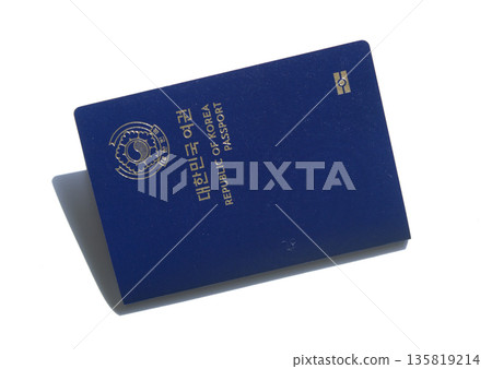 It is an electronic passport with Passport of the Republic of Korea written on it. 135819214