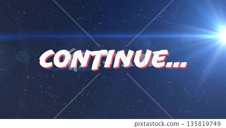 Displaying bold 3D CONTINUE 135819749