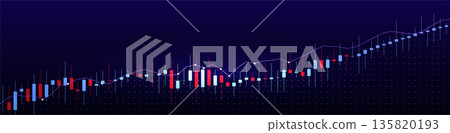 Financial Growth Stock Market Graphic, Economy Trade Graph, Data Chart Business Development Strategy Finance, Invest Background Concept, Global Digital Sale Analysis, Year Plan. Vector Illustration 135820193