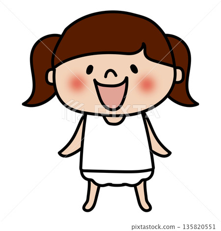 Private zone commentary illustration girl 135820551